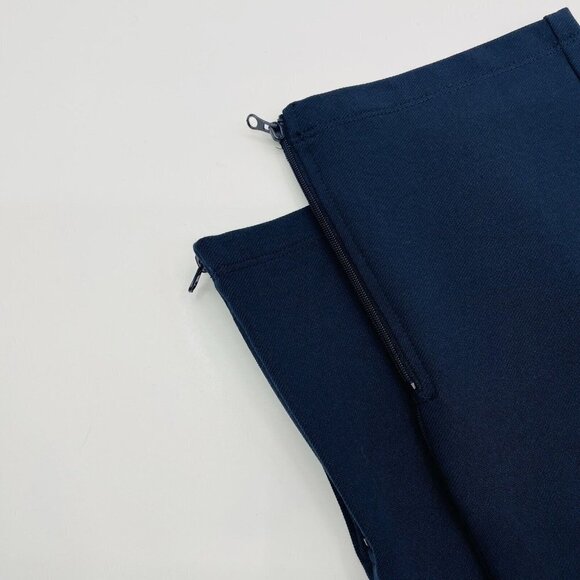 Christopher & Banks Womens Size Large Pull On Zip Detail Comfy Knit Pants Blue - Picture 4 of 7